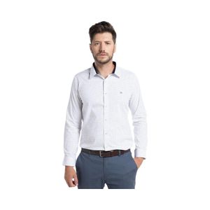 Camisa Hombre Potros Sevilla Trevira Estampada Celeste