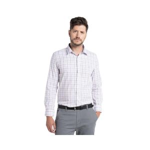 Camisa Potros Hombre Trevira Cuadros Toledo Palo Rosa