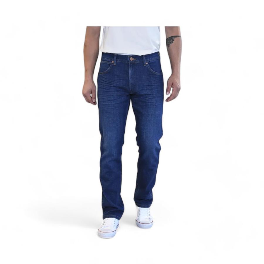 Jeans Hombre Wrangler Greensboro Regular Fit Azul Oscuro