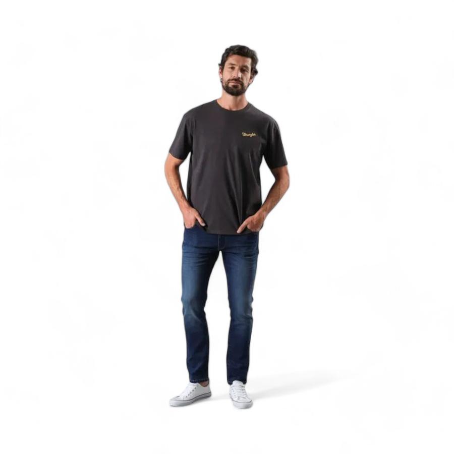 Jeans Hombre Wrangler Larston Slim Fit Azul Oscuro