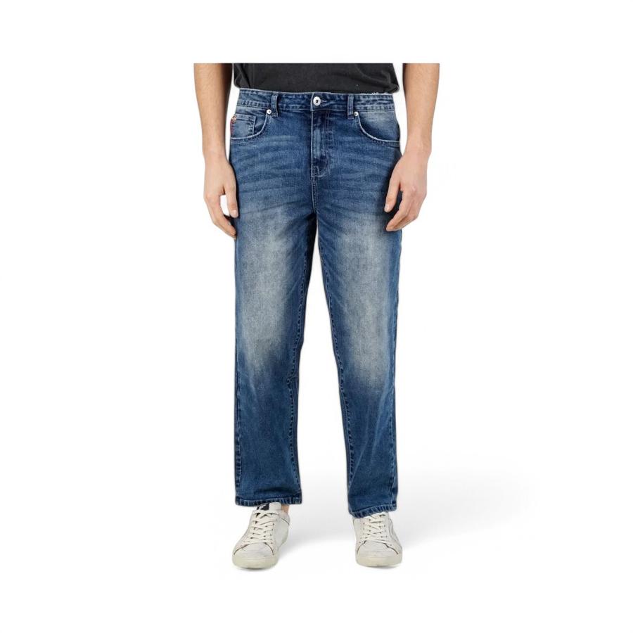 Jeans Hombre Ellus AM044703 Tiro Medio Bajo Azul
