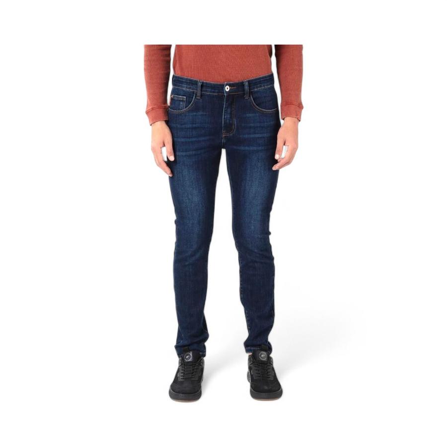 Jeans Hombre Ellus AM070219 Skinny Tiro Medio Azul Oscuro
