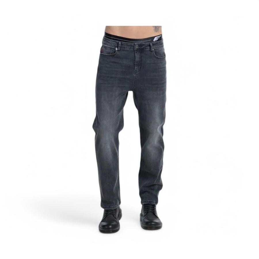 Jeans Hombre Ellus Relaxed Tiro Alto Gris