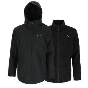 CHAQUETA 3 EN 1 PARBAT HOMBRE NEGRO