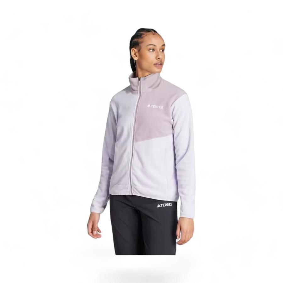 Chaqueta Outdoor Mujer Adidas Terrex Fleece Morado
