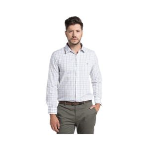 Camisa Potros Hombre Trevira Cuadros Toledo Blanco