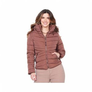 Parka Mujer Wados SN1263WA Con Gorro Full Zipper Café