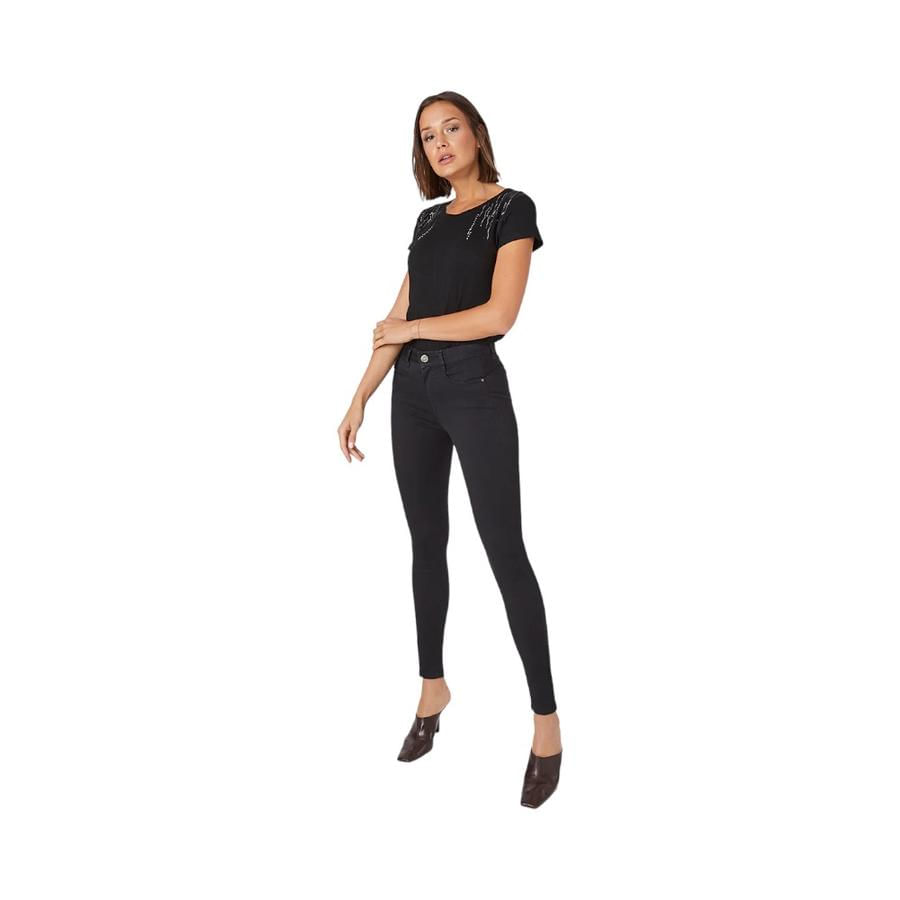Jeans Mujer Amalia Jeans 2730 Tiro Alto Pitillo Negro