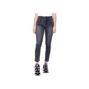 Jeans Mujer Ellus Tyra Cropped Tiro Medio Gris