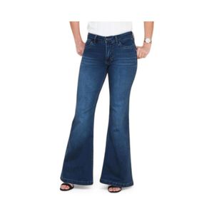 Jeans Mujer Wados J3492 Flare Tiro Medio Azul