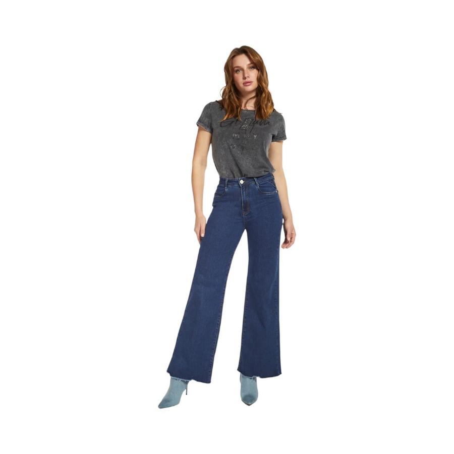 Jeans Wide Leg 4567 Mujer Amalia Azul