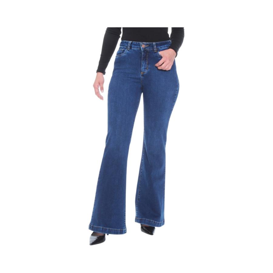 Jeans Wados Flare Tiro Alto Push Up Mujer Índigo