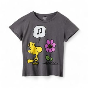 Polera Mujer TBC Snoopy Woodstock Gris Oscuro
