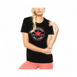 Polera Mujer Converse Chuck Patch Classic Manga Corta Negro
