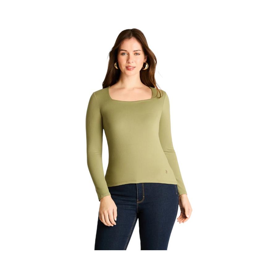 Polera Mujer Cuello Cuadrado Lorenzo Di Pontti Verde