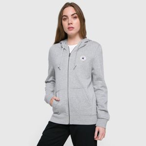 Polerón Mujer Converse Chuck Patch Full Zipper Gris