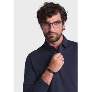 Polera Piqué Manga Larga Arrow Hombre Azul