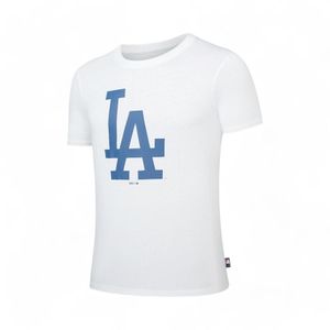Polera Hombre MLB LA Dodgers Manga Corta Blanco/Azul