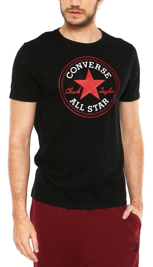 Polera Converse Hombre  Chuck Patch Classic Negro