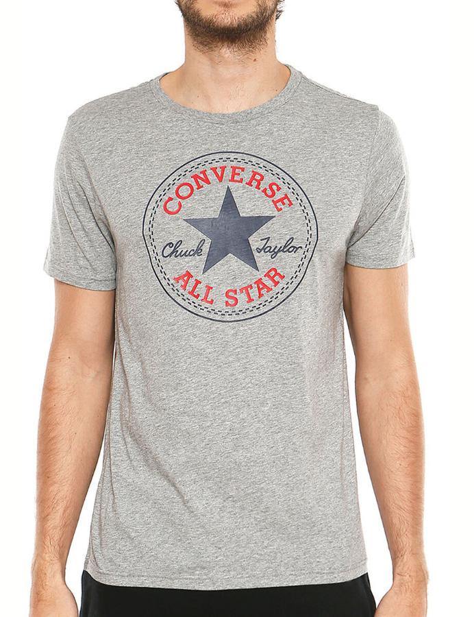 Polera Converse Hombre  Chuck Patch Classic Gris