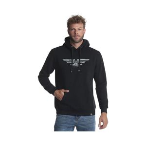 Polerón Hoodie Hombre Estampado Ellus Negro