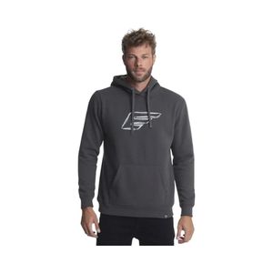 Polerón Hoodie Ellus Estampado Hombre Gris