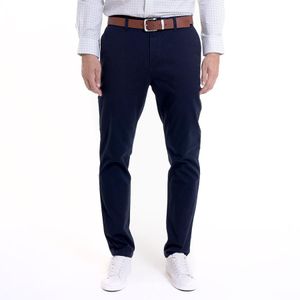 Pantalón Hombre Gabardina Corte Clásico Potros Azul