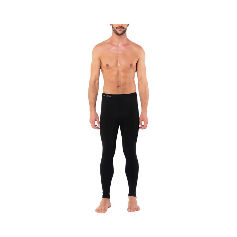Calza Deportiva Hombre Top Primera Capa Microfibra Negro