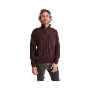 Sweater Hombre Trial Pier Trenzado Café