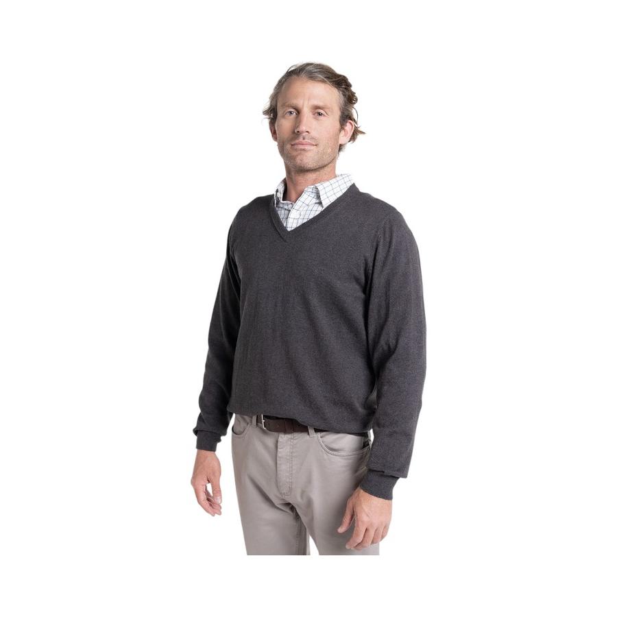 Sweater Hombre McGregor Midtown Cuello V Gris Claro