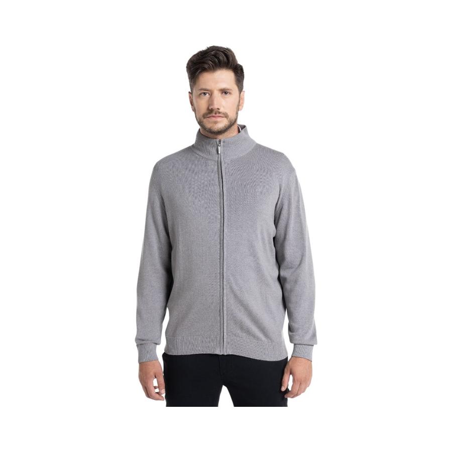 Sweater Hombre Full Zipper Potros Almagro Melange Medio