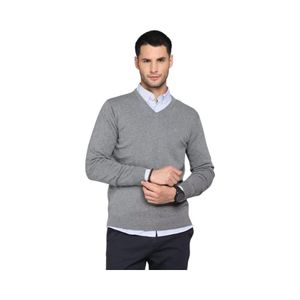 Sweater Cuello V Hombre Arrow Gris