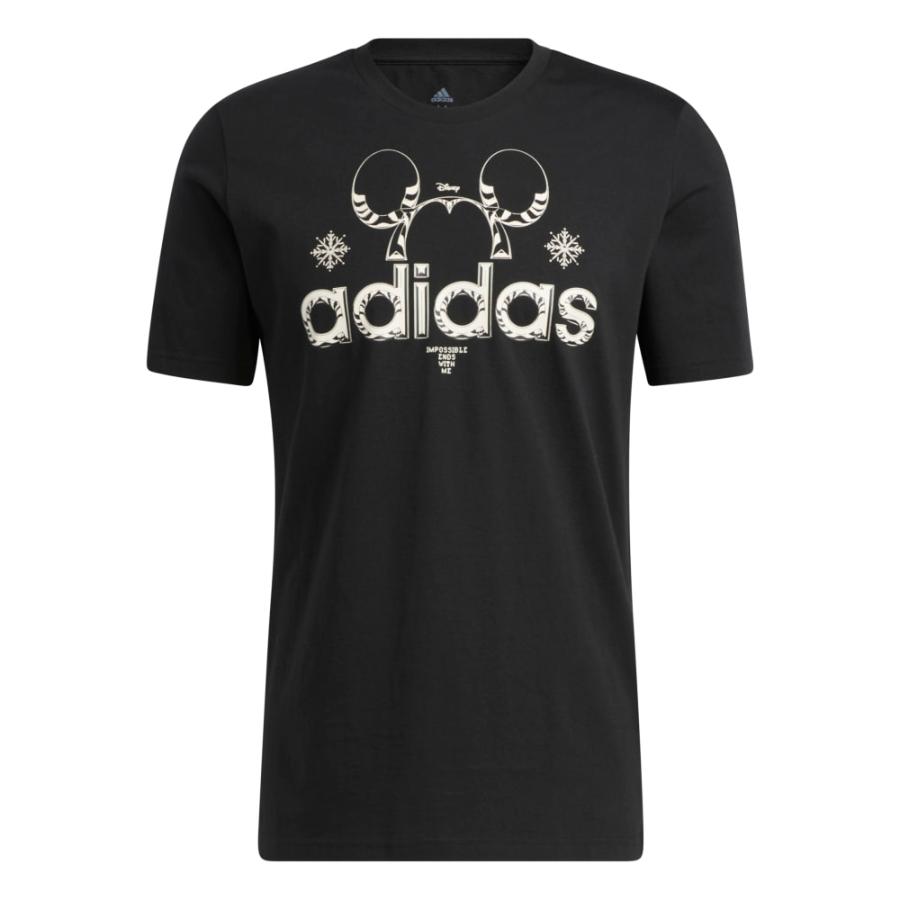 Polera Adidas Linear Disney Winter Estampada Hombre Negro