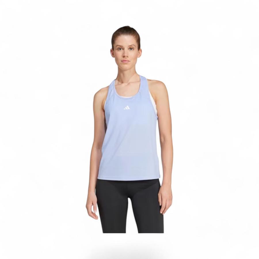 Polera Mujer Adidas Train RacerBack Sin Mangas Celeste