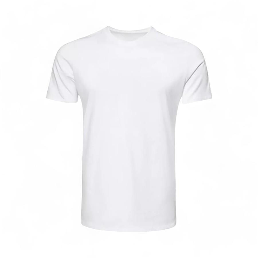 Polera Hombre Basica Lisa Manga Corta Blanco