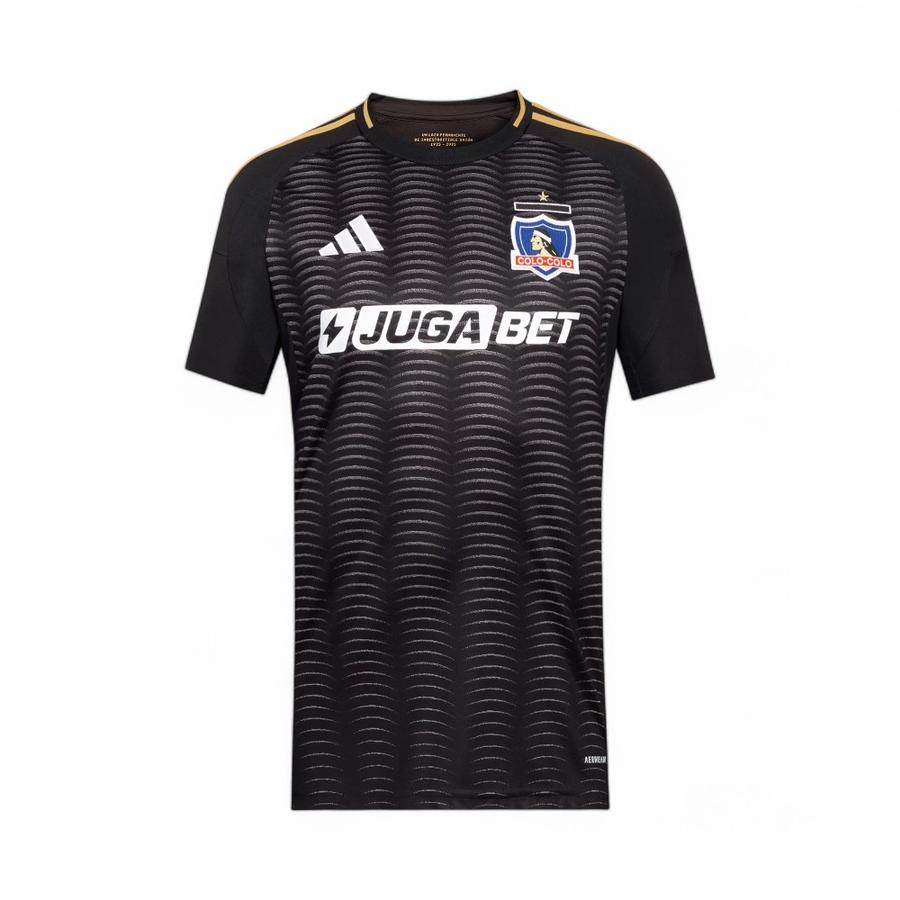 Camiseta Hombre Colo Colo Adidas Visita 2025 Negro/Dorado