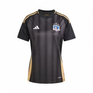 Camiseta Mujer Colo Colo Adidas Visita 2025 Negro/Dorado