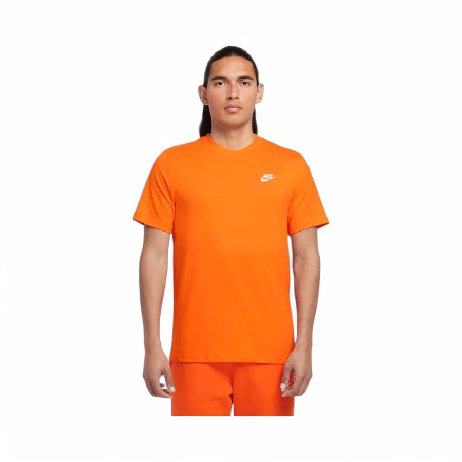Polera Deportiva Hombre Nike Sportswear Club Naranjo