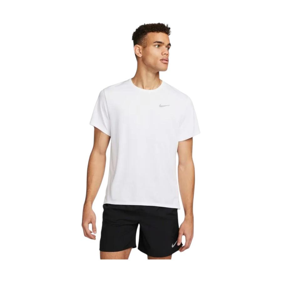 Polera Running Hombre Nike Miler Dri-Fit UV Blanco