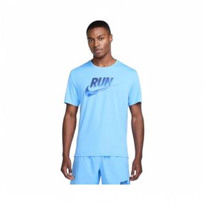 Polera Running Hombre Nike Miler Run Energy Celeste