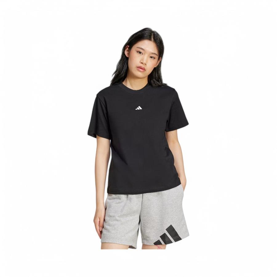 Polera Mujer Adidas Essentials Small Logo Cotton Negro