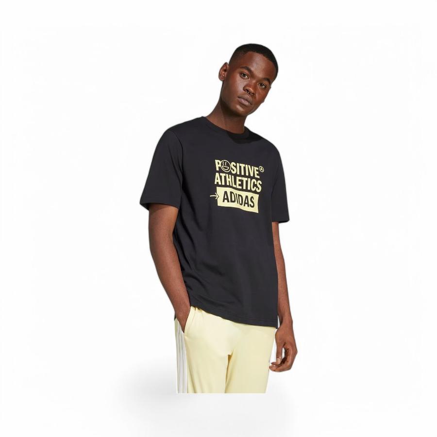 Polera Hombre Adidas Lounge Verbiage Estampada Negro