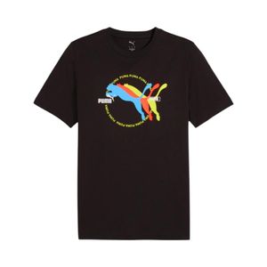 Polera Hombre Puma Graphics Multiple Cat Logo Negra