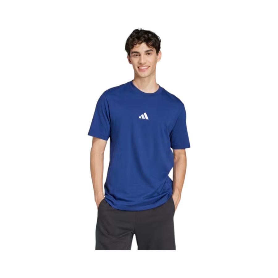 Polera Hombre Adidas Essentials Small Logo Azul
