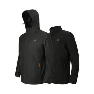 Parka Hombre Doite Terranova 3 en 1 Impermeable Negro