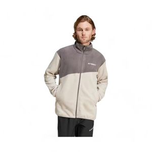 Chaqueta Outdoor Hombre Adidas Terrex Fleece Gris Claro
