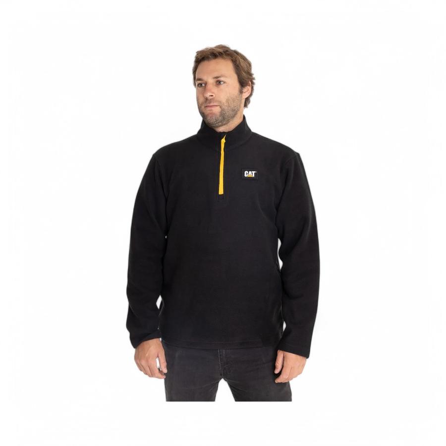Polar Hombre Caterpillar Microfleece 1/4 Zipper Negro