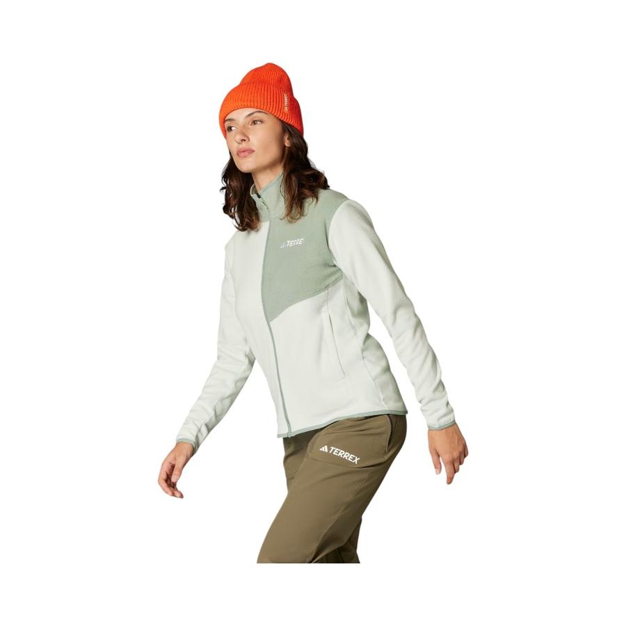 Polar Outdoor Mujer Adidas Terrex Cierre Fleece Verde