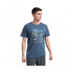 Polera Hombre Kannu Lifestyle Manga Corta Azul