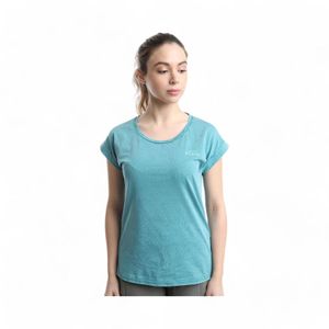 Polera Mujer Kannu Mini Logo Manga Corta Turquesa
